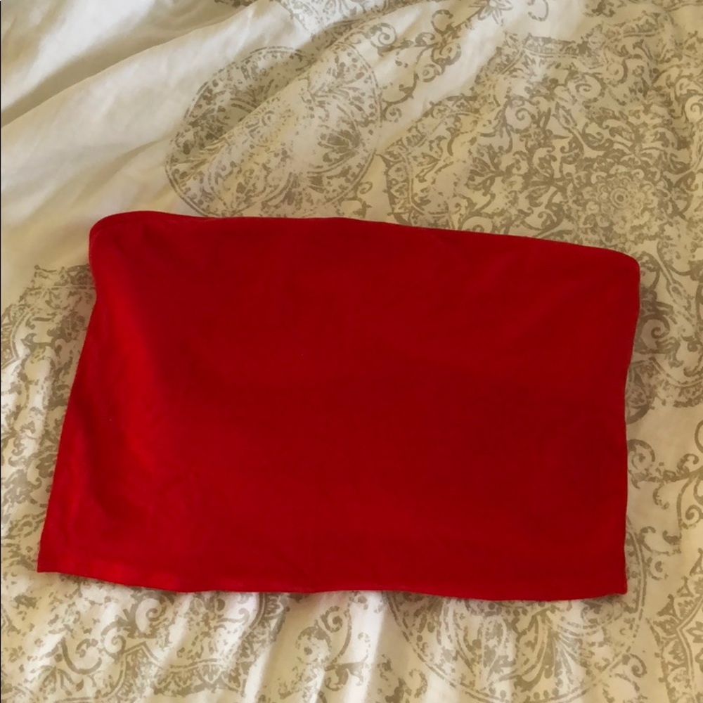 Red Tube Crop Top from PINK